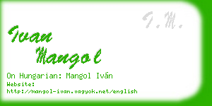 ivan mangol business card